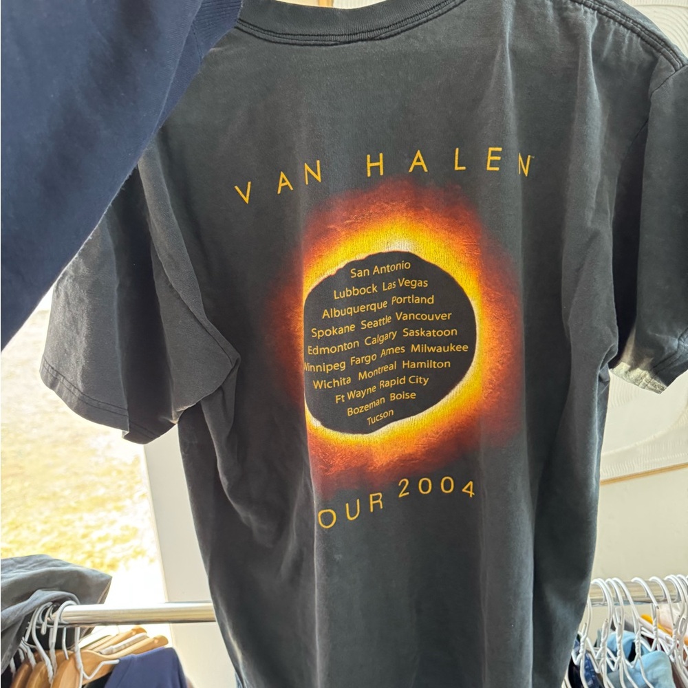 Vintage 2004 Van Halen Black North American Reunion Tour T-Shirt, M